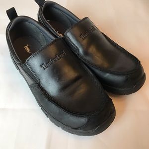 Timberland Black Leather Slip on Loafers 5.5 Mens